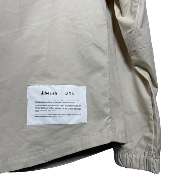 Line Skis X Jiberish Coaches Shacket Size XL Beige Windbreaker Jacket Rare 2021 - Picture 7 of 10